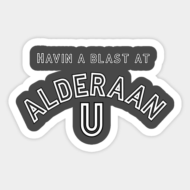 Alderaan U Sticker by Kleiertees